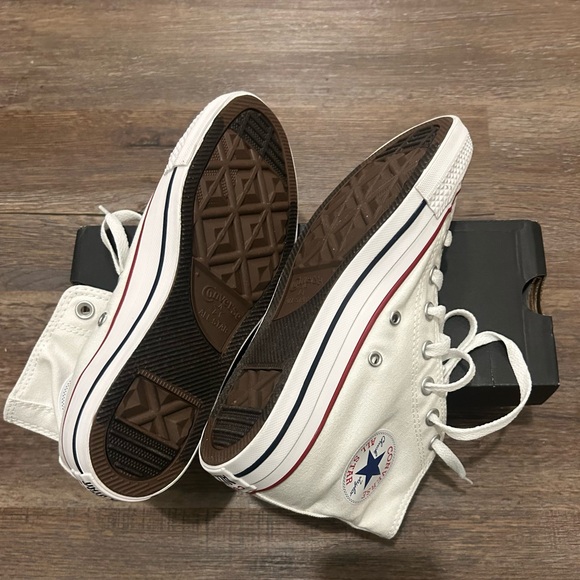 White Converse (Chuck Taylor) High Tops - Picture 4 of 5